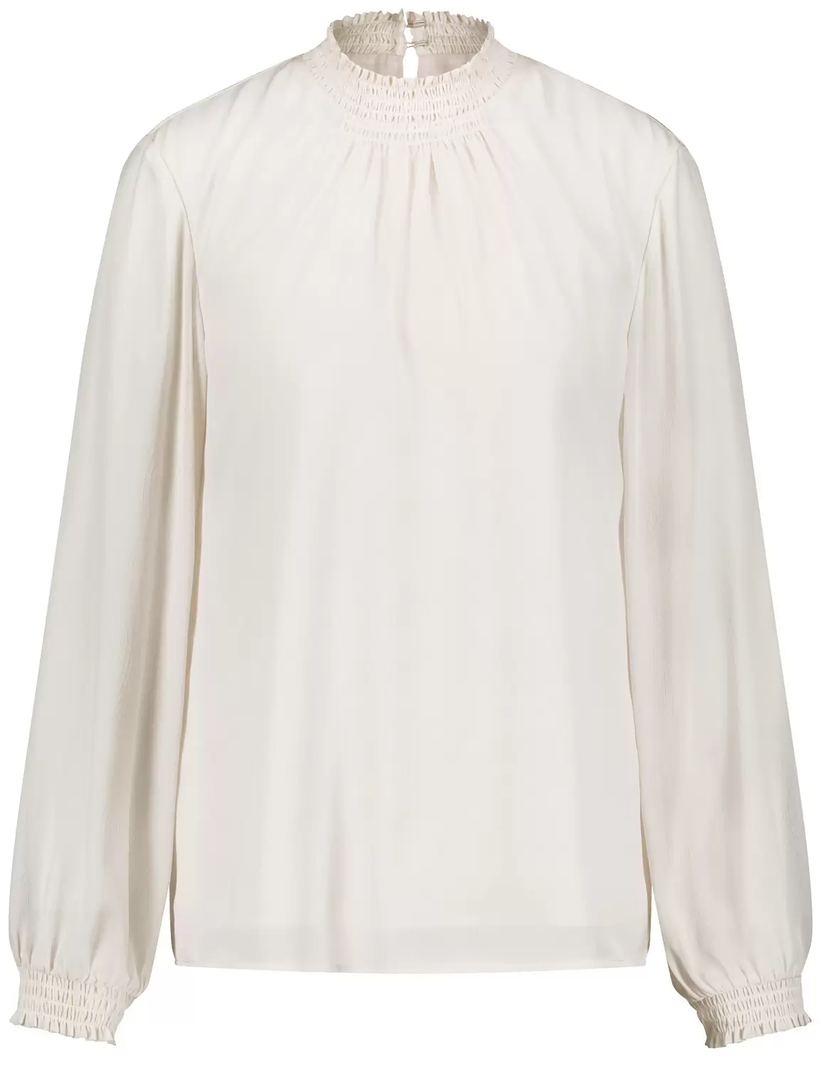 Chiffonbluse mit semitransparentem Overlayer