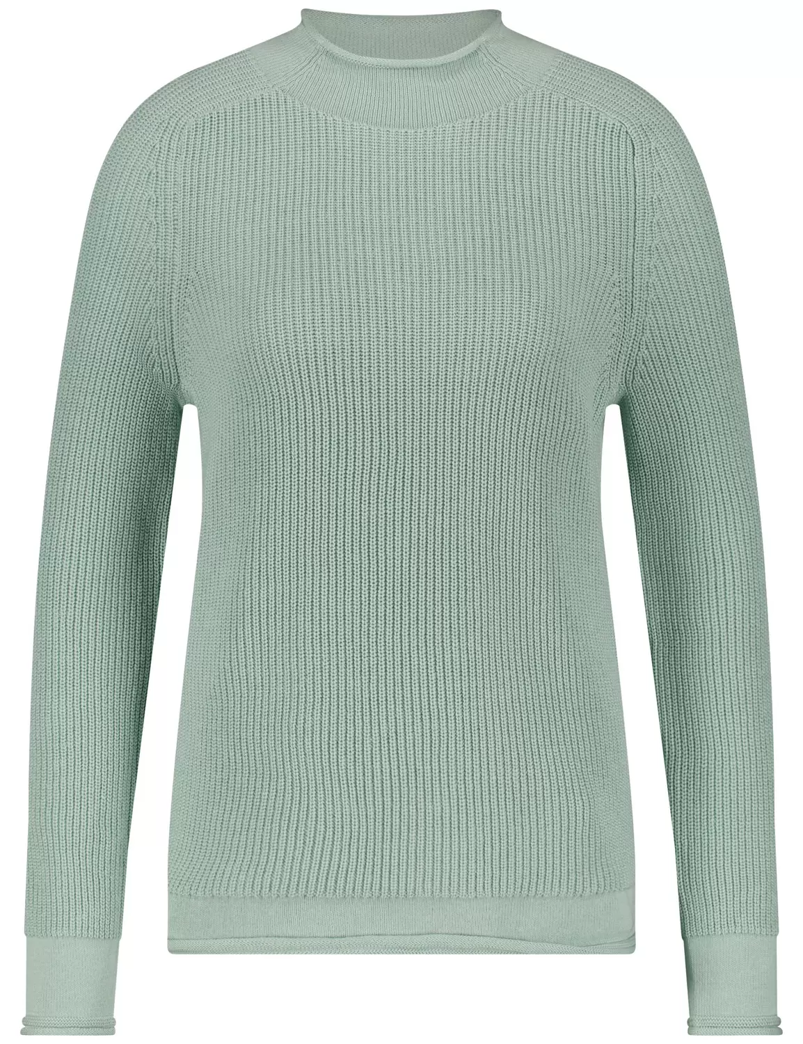 Gerippter Pullover mit Dekozipper in der Seitennaht