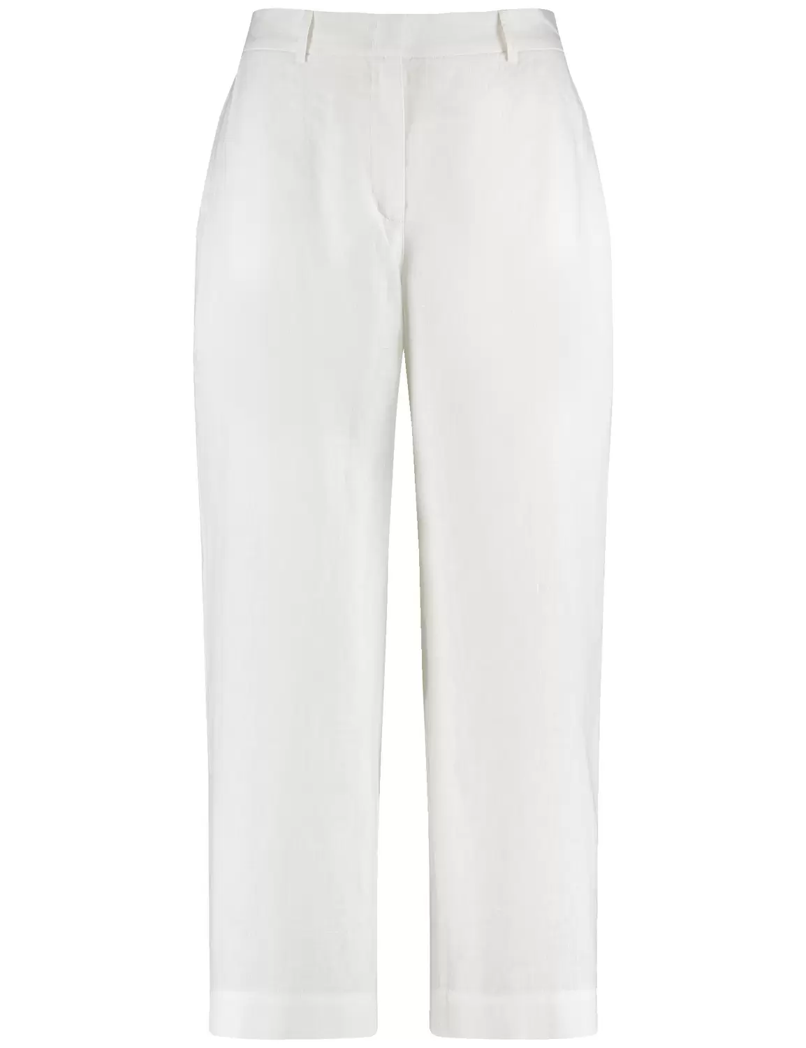 Schlichte 7/8 Leinenhose mit rückseitigem Dehnbund