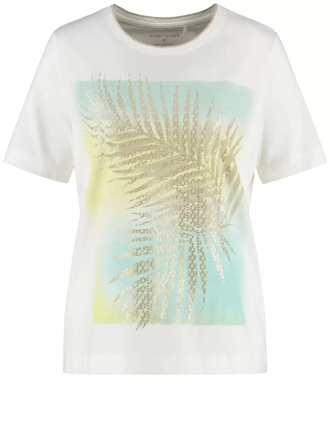 T-Shirt mit schimmerndem Frontprint