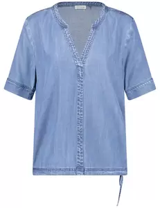 BLUSE 1/2 ARM - 831002/BLUE DENIM MIT USE