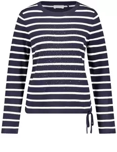 PULLOVER 1/1 ARM - 08007/NIGHT SKY / OFFWHITE STRI