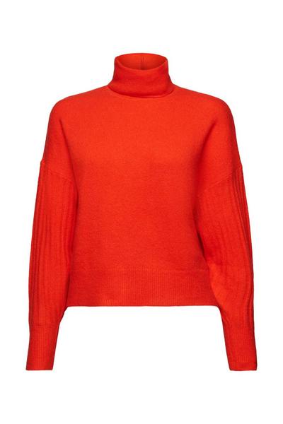hi neck sweater - C880/BRIGHT ORANGE