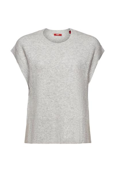 wool blend vest - E044/LIGHT GREY 5