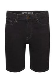 Gerade Jeansshorts mit mittelhohem Bund