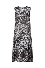 Bedrucktes Midikleid aus Satin