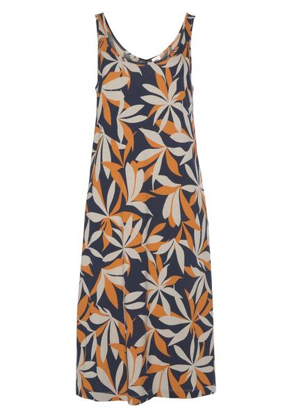 s.O. orange leaf sleep dress - 27550/leaf aop