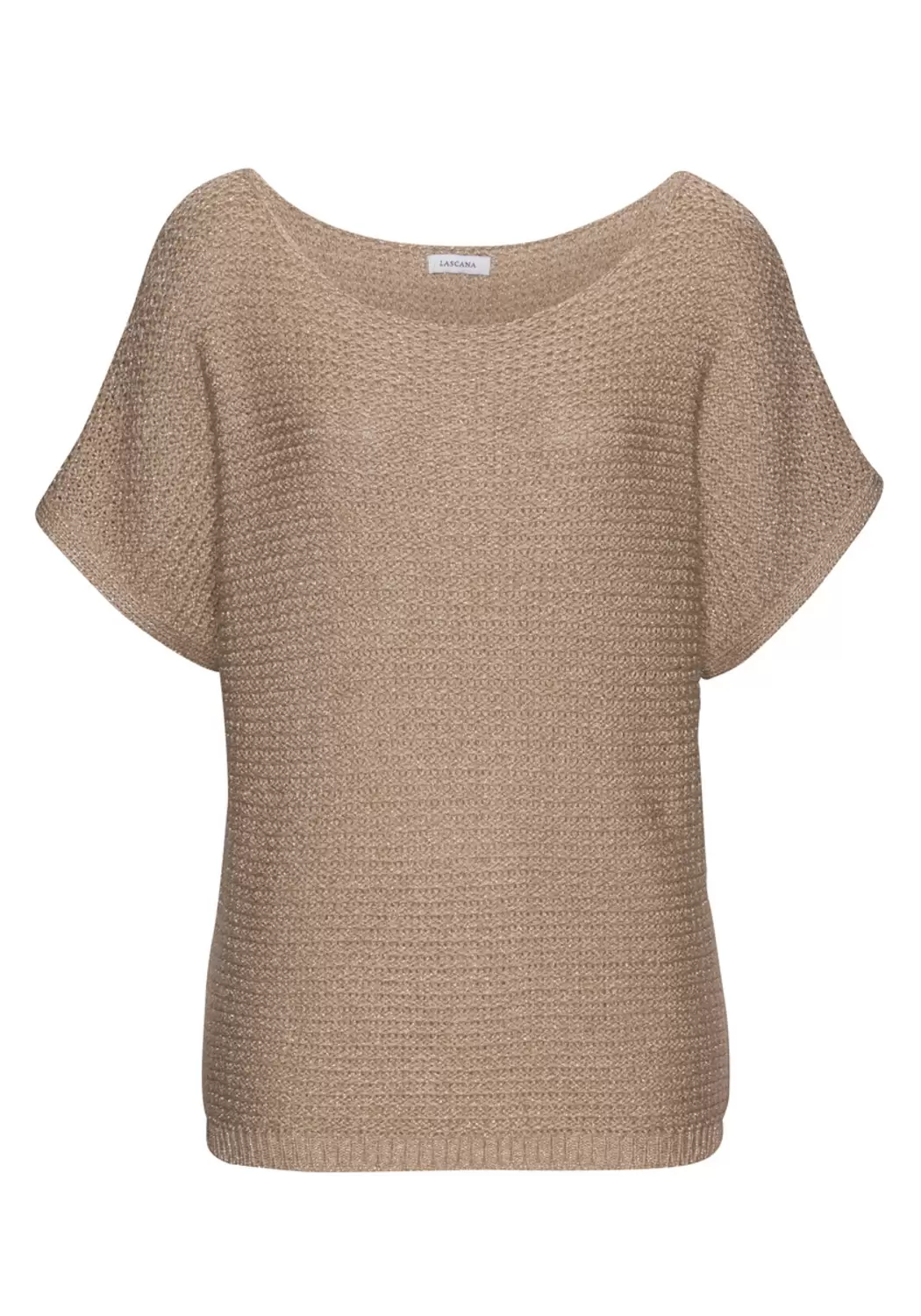 Kurzarmpullover - 20583/goldfarben