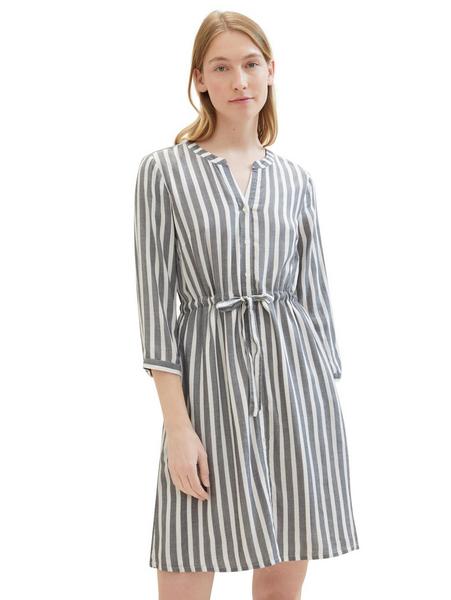 striped dress - 26940/offwhite navy vertical st