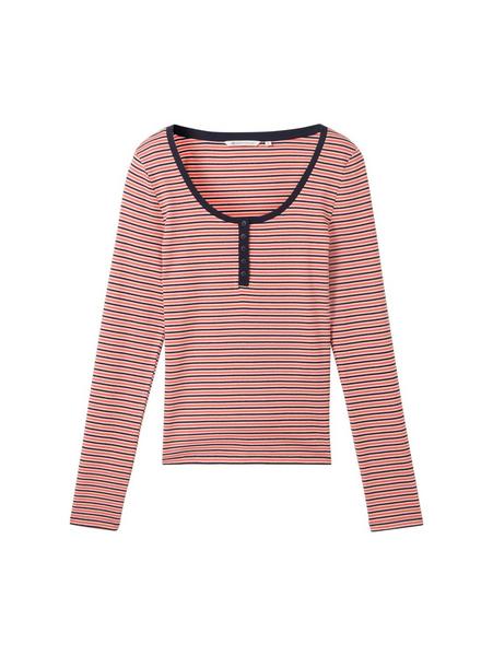 Langarmshirt mit Henleyausschnitt