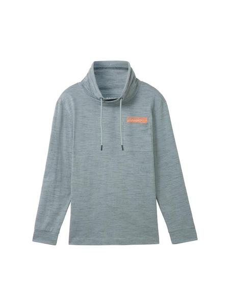 injected t-shirt snood - 35195/mint grey navy inje