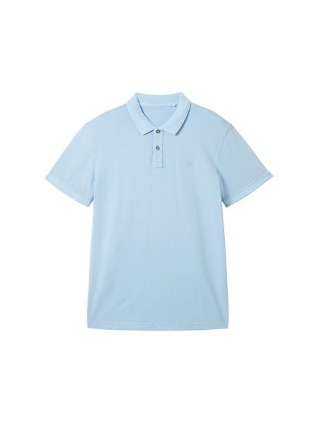 garment dye polo - 32245/washed out middle blue