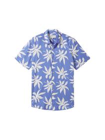 printed viscose cotton shirt - 35493/blue summer l
