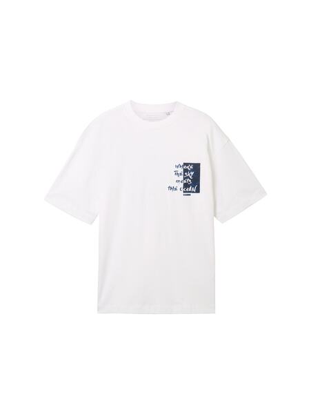 oversized printed t-shirt - 20000/White