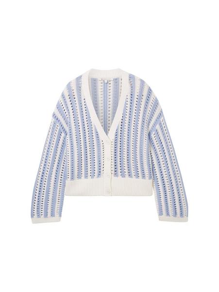 Cardigan mit Lochmuster