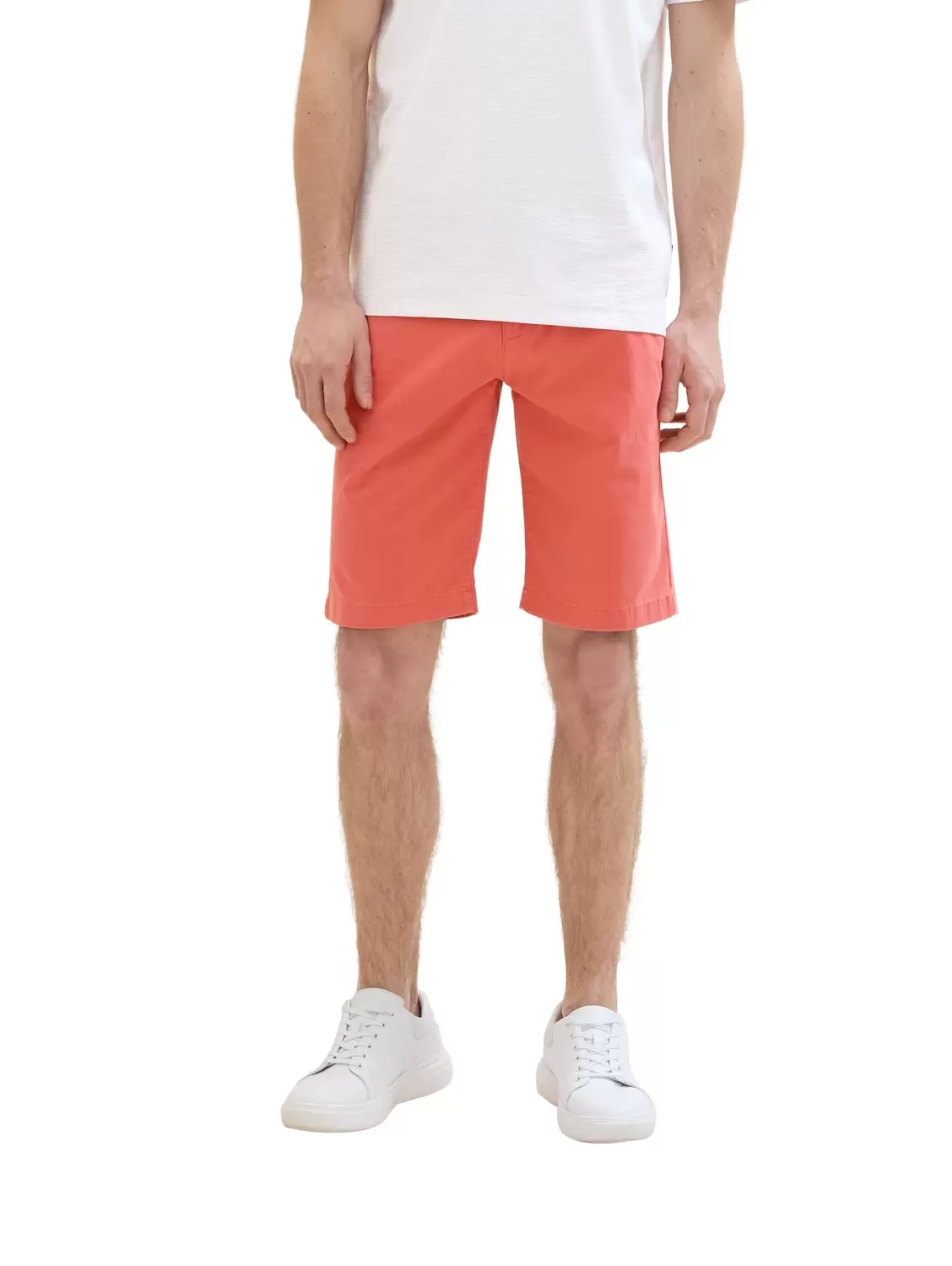 Slim soft chino shorts w. belt male