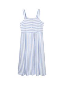 midi dress with buttons - 35329/mid blue white str