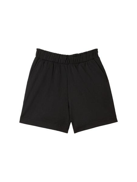 easy structured shorts - 14482/deep black