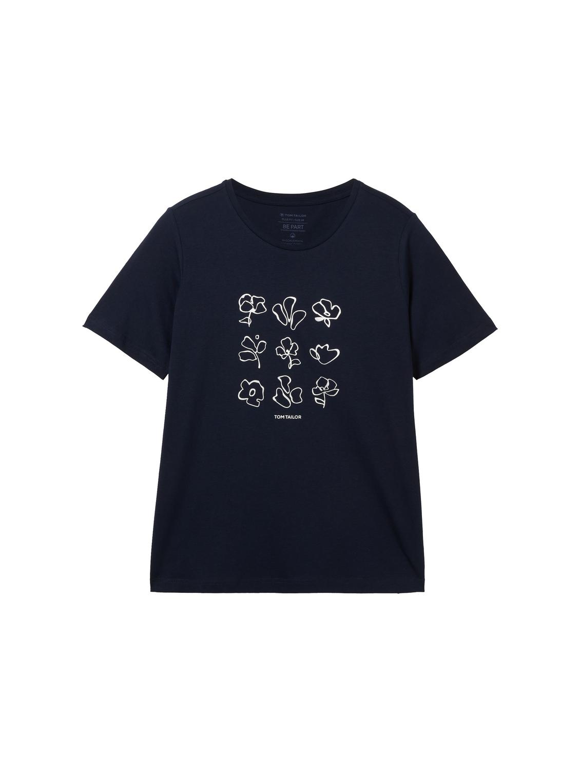T-shirt crew neck print female