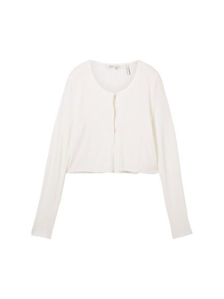 rib knit bolero - 10332/off white