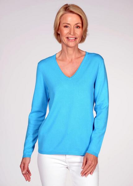 V-Pullover, 1/1 Arm, uni - 622/HIMMEL