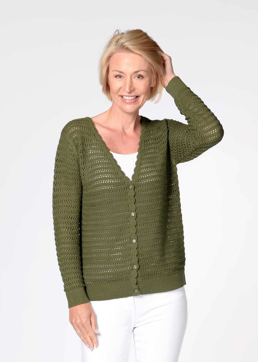 V-Cardigan, 1/1 Arm, uni female