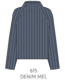 Pullover, Stehbund, 1/1-Arm