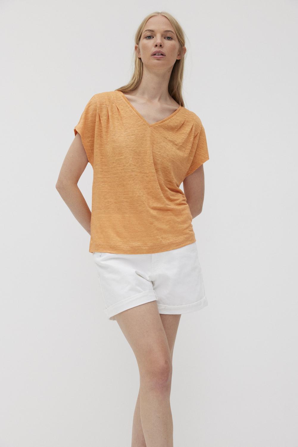 Linen T-Shirt V-Neck female