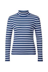 Striped rib rollneck