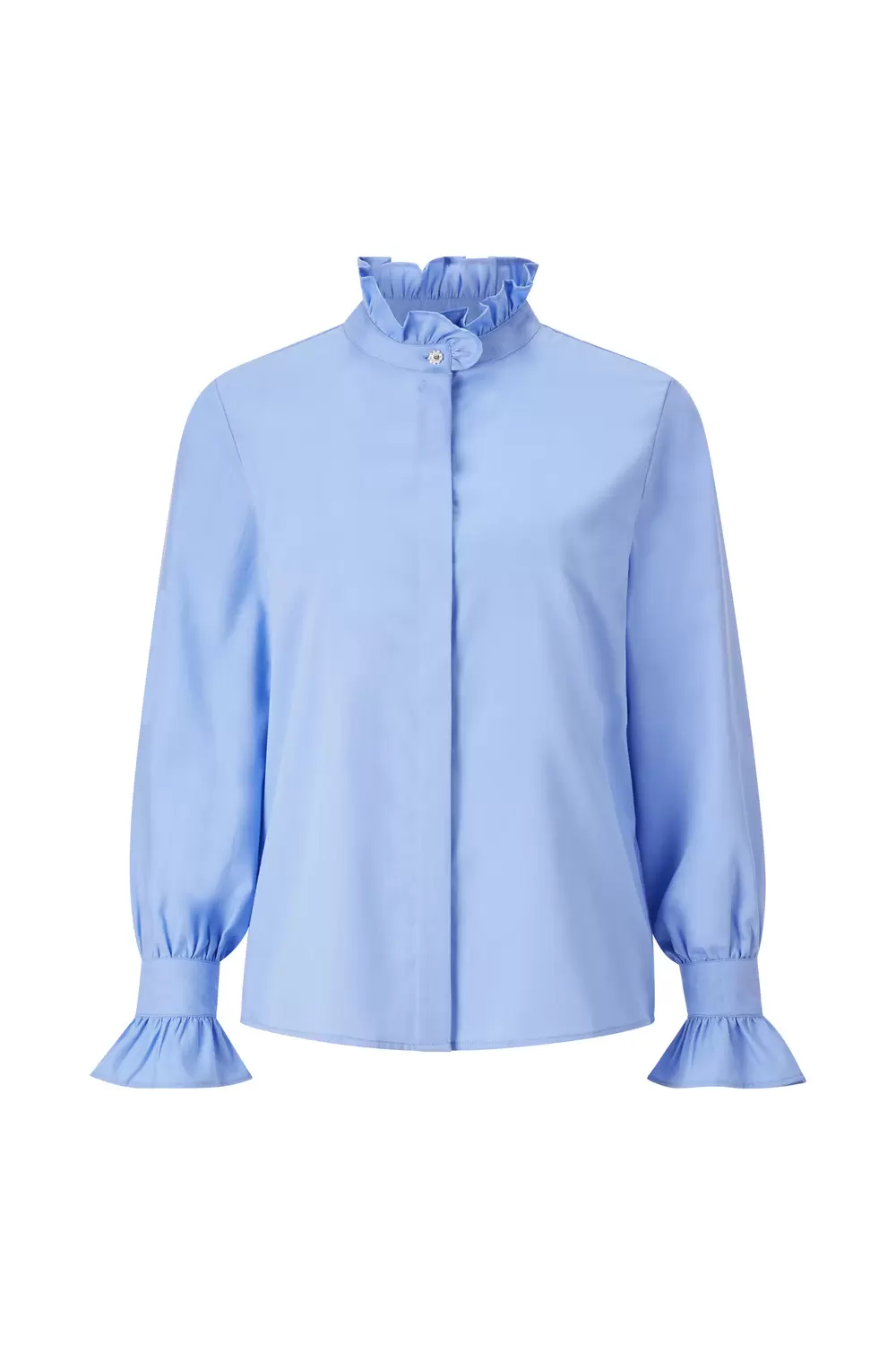 Cotton ruffle blouse organic