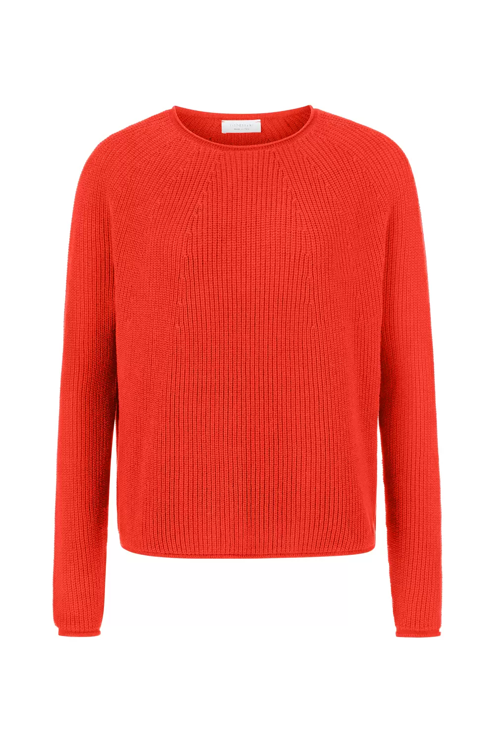 Seamless Crew Neck Half Cardigan Organic