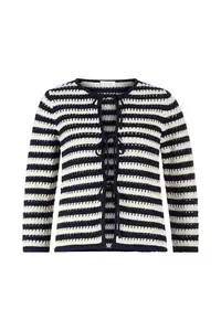 Striped Ajour cardigan with bows