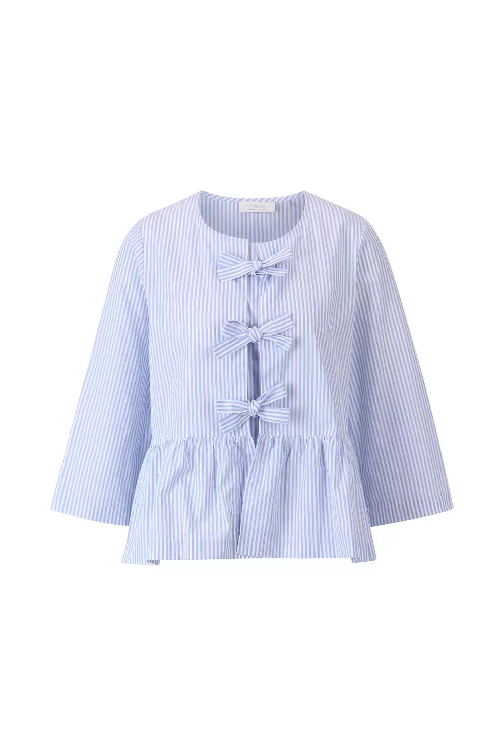 Striped blouse with bow