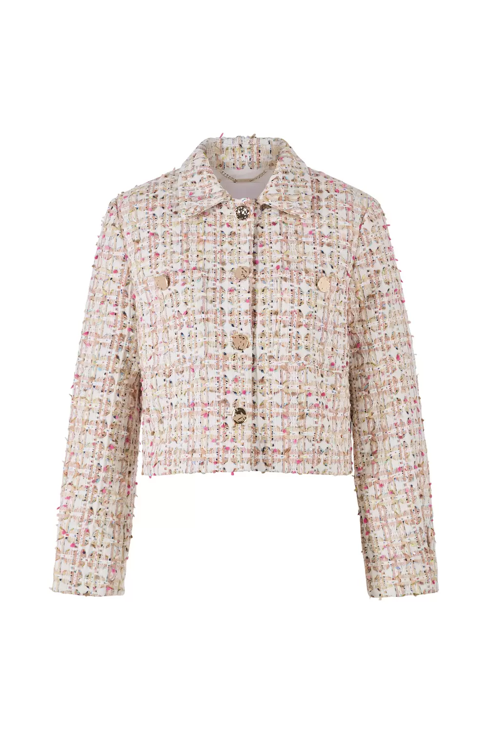 Boxy jacket with shirt collar