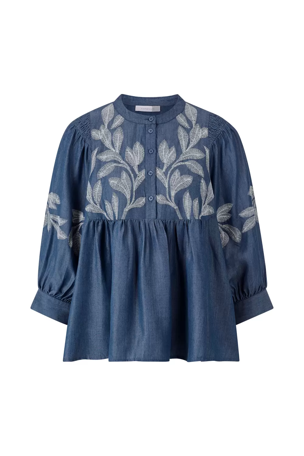 Tencel blouse with embroidery