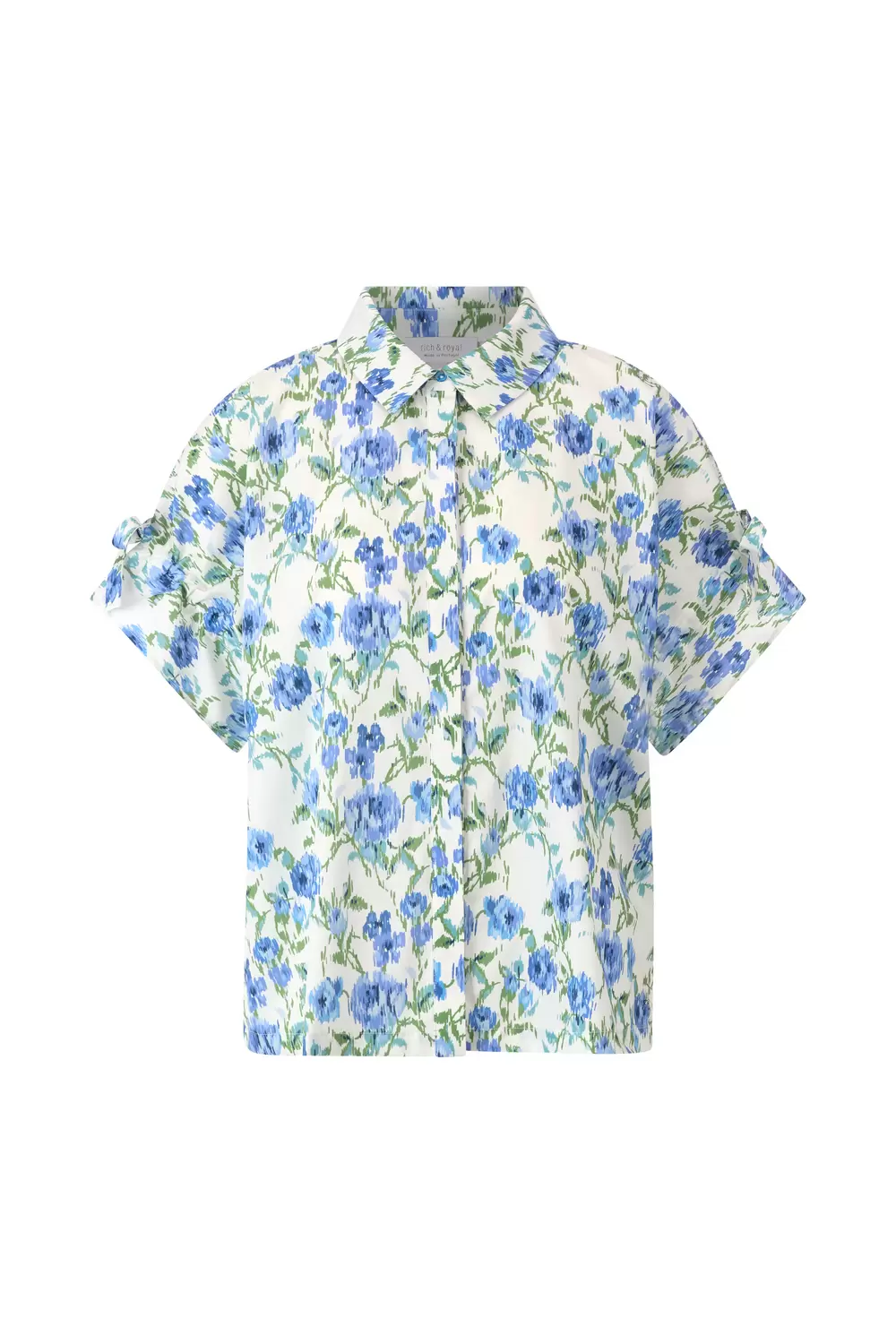 Printed cotton blouse with details