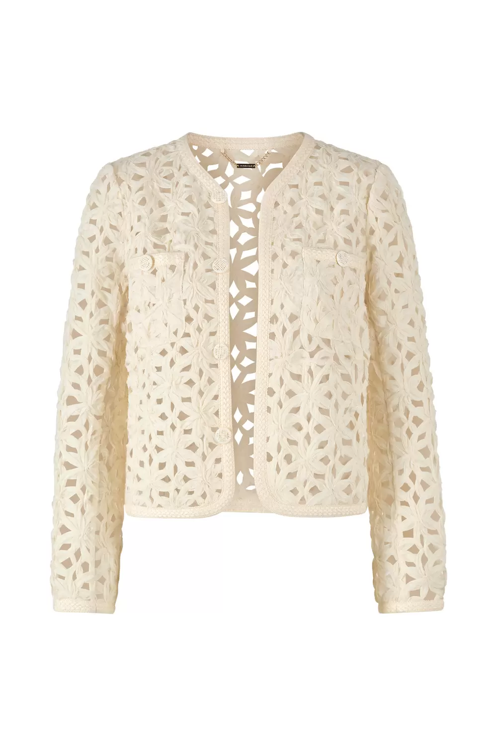 Tape embroidered boxy jacket