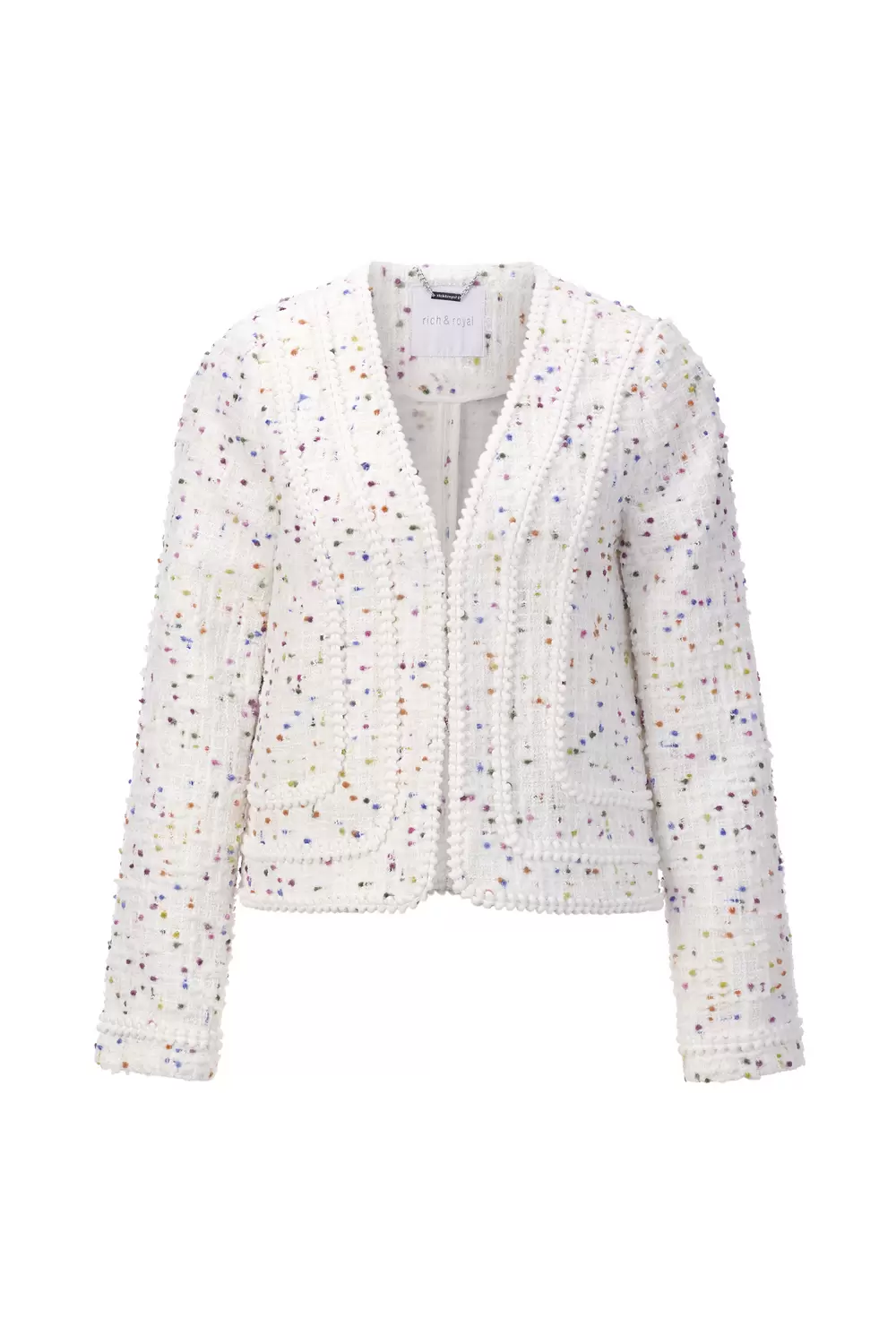 Short Boucle Jacket with Deco Tapes