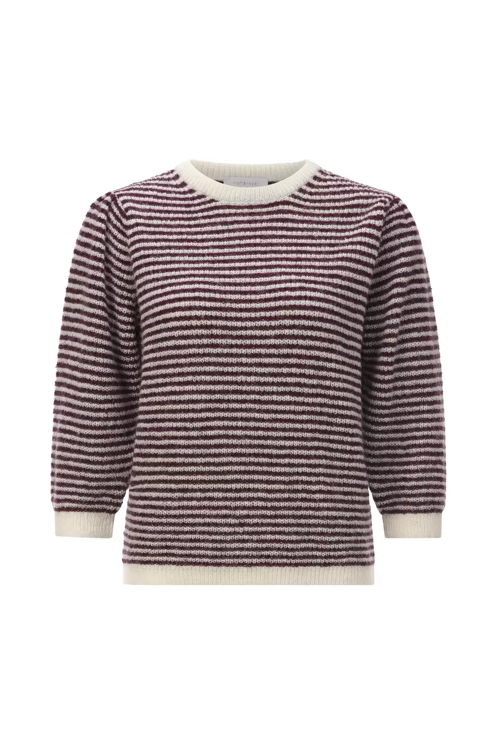 Striped Crew Puff Sleeves