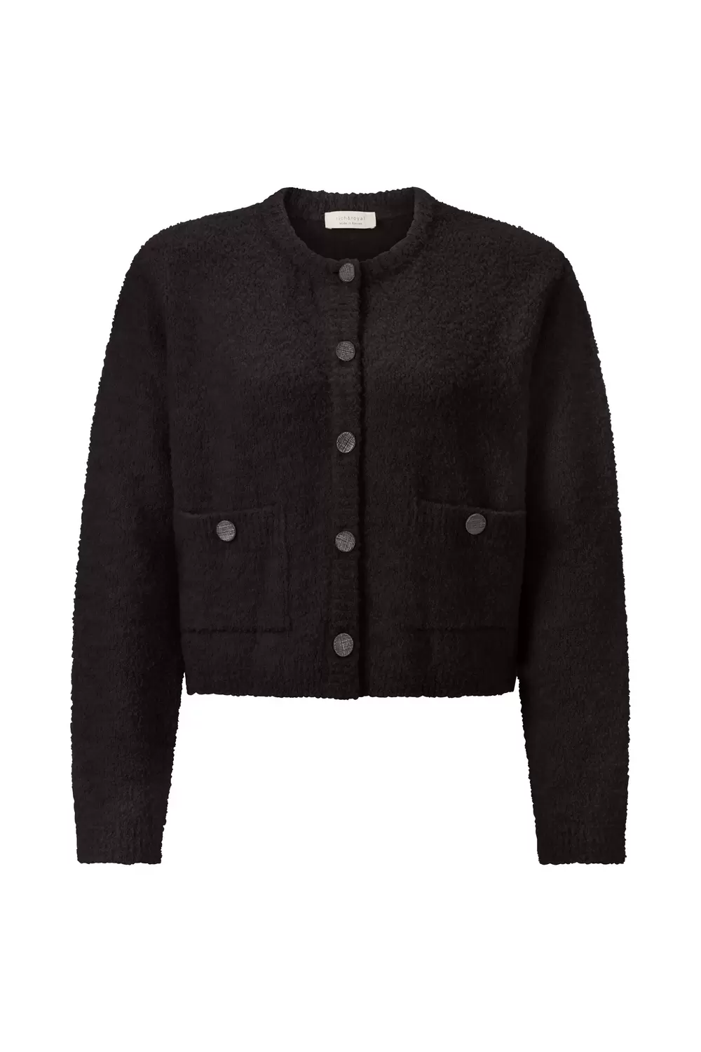Crew-Neck Cardigan Bouclé female