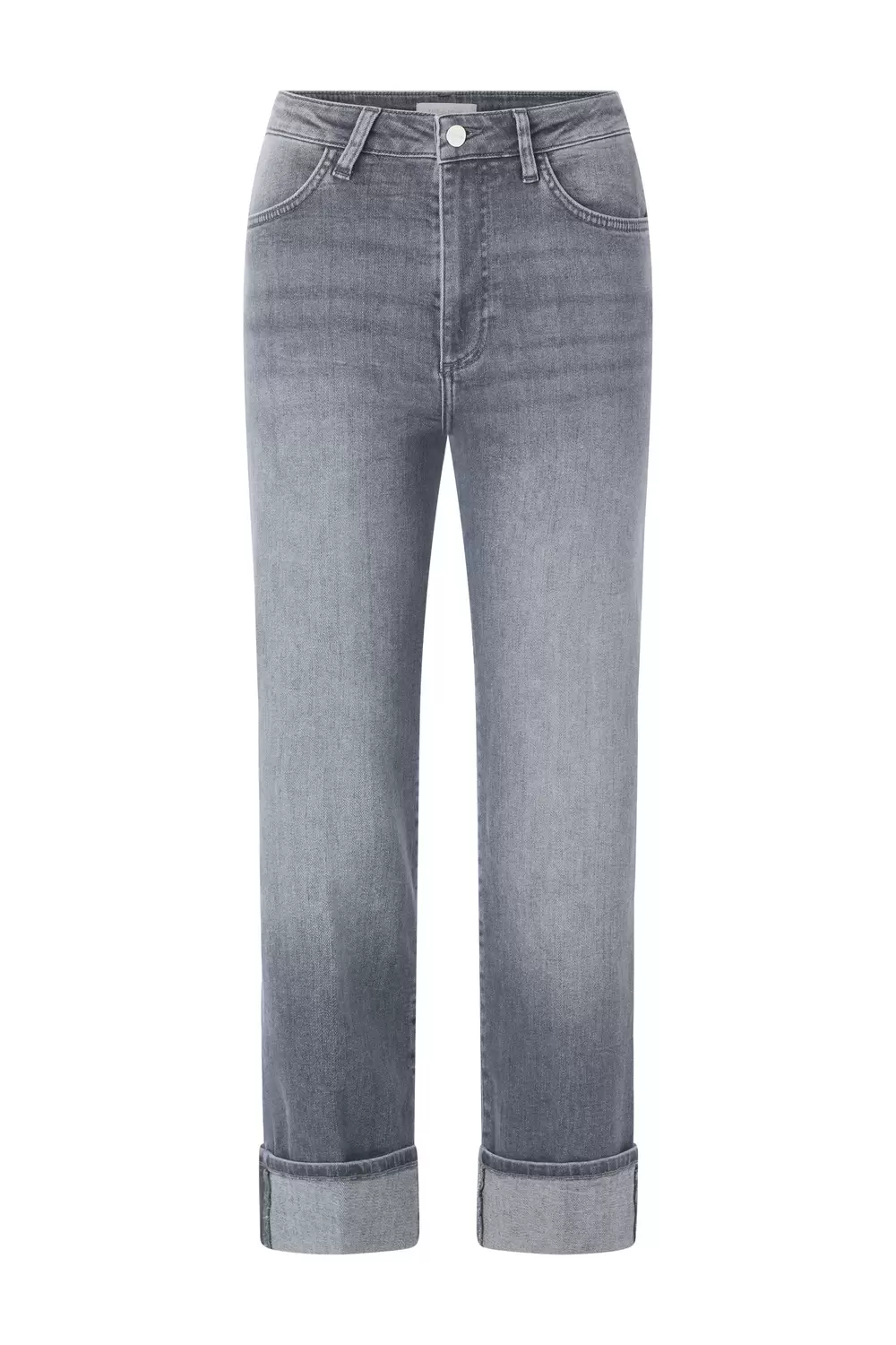 Relaxed Grey Roll-Up Denim