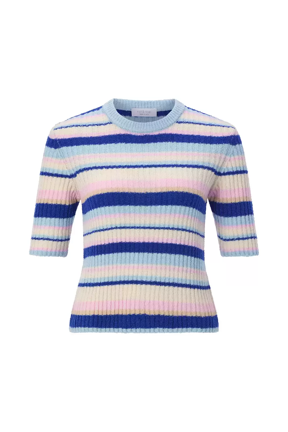 Striped Short Seeved Crew-Neck femae