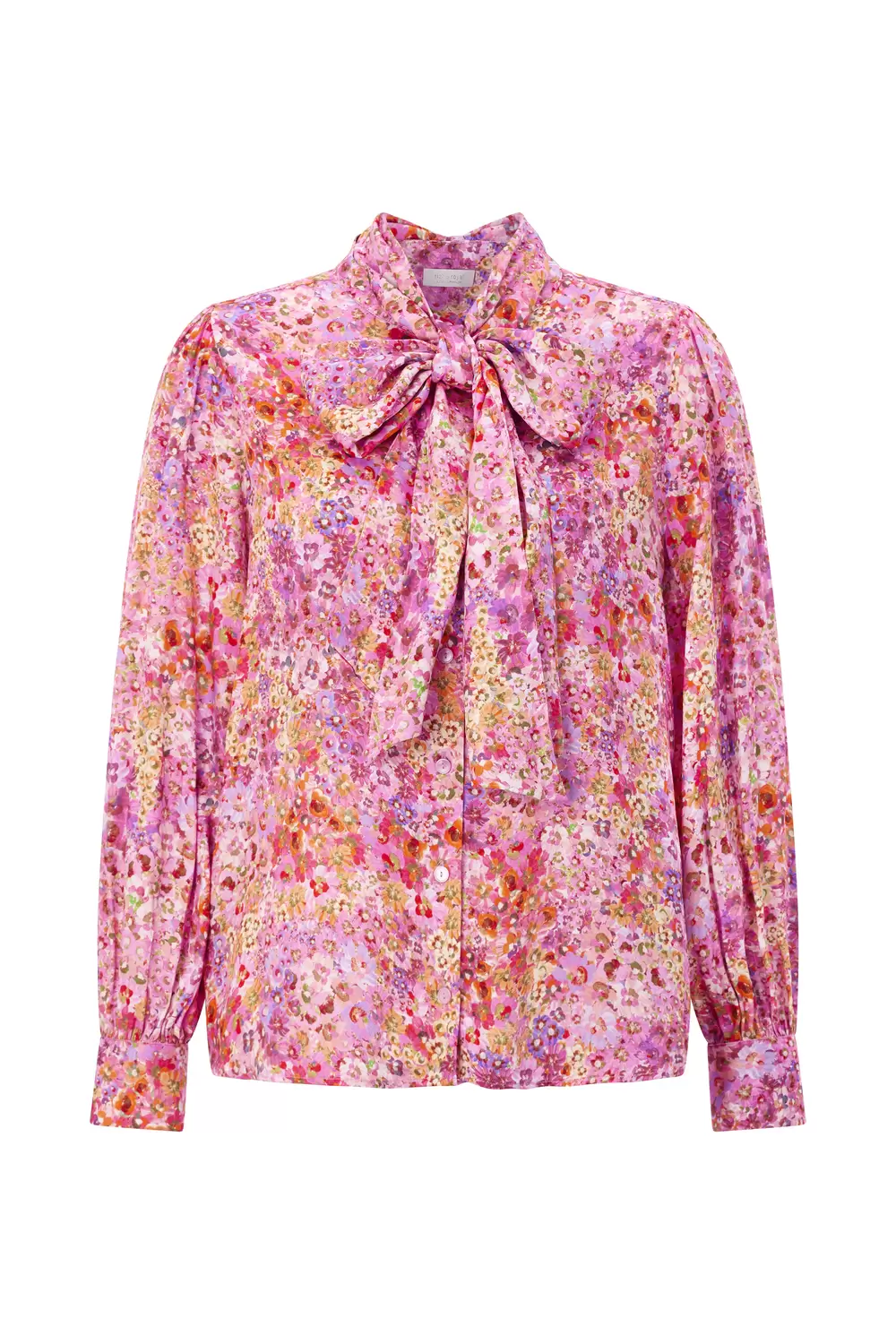 Printed Blouse with Bow female