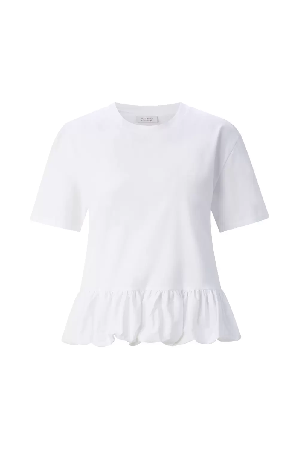Mat Mix T-Shirt with Peplum