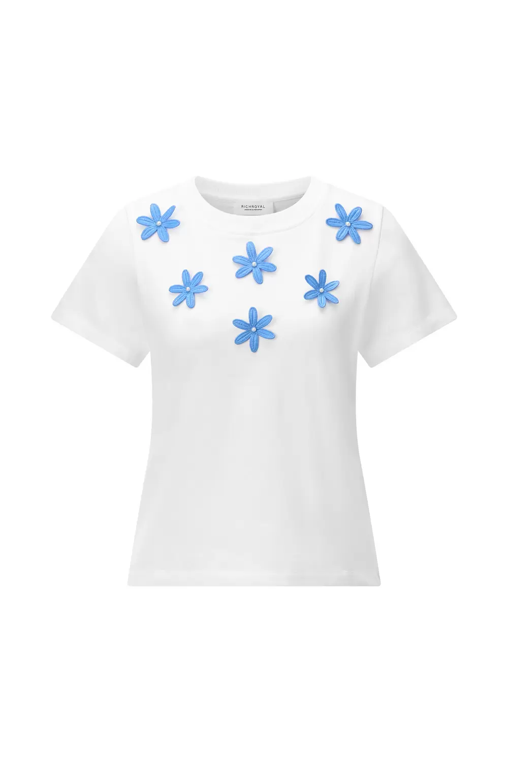 T-Shirt with Flower Application