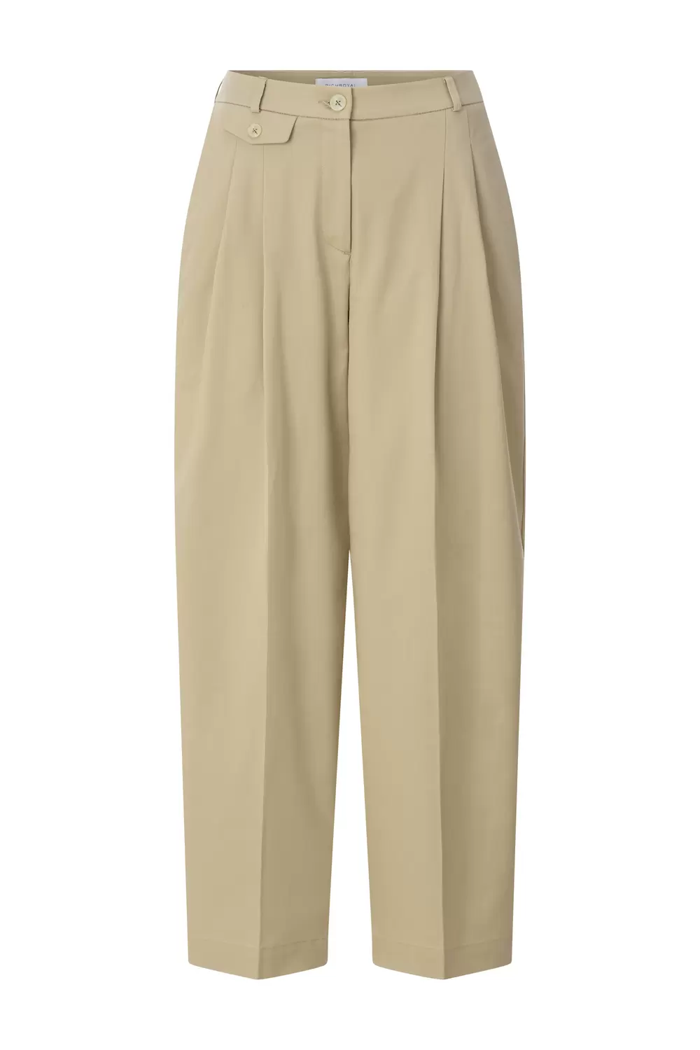 Cotton barrel pants with pleats female