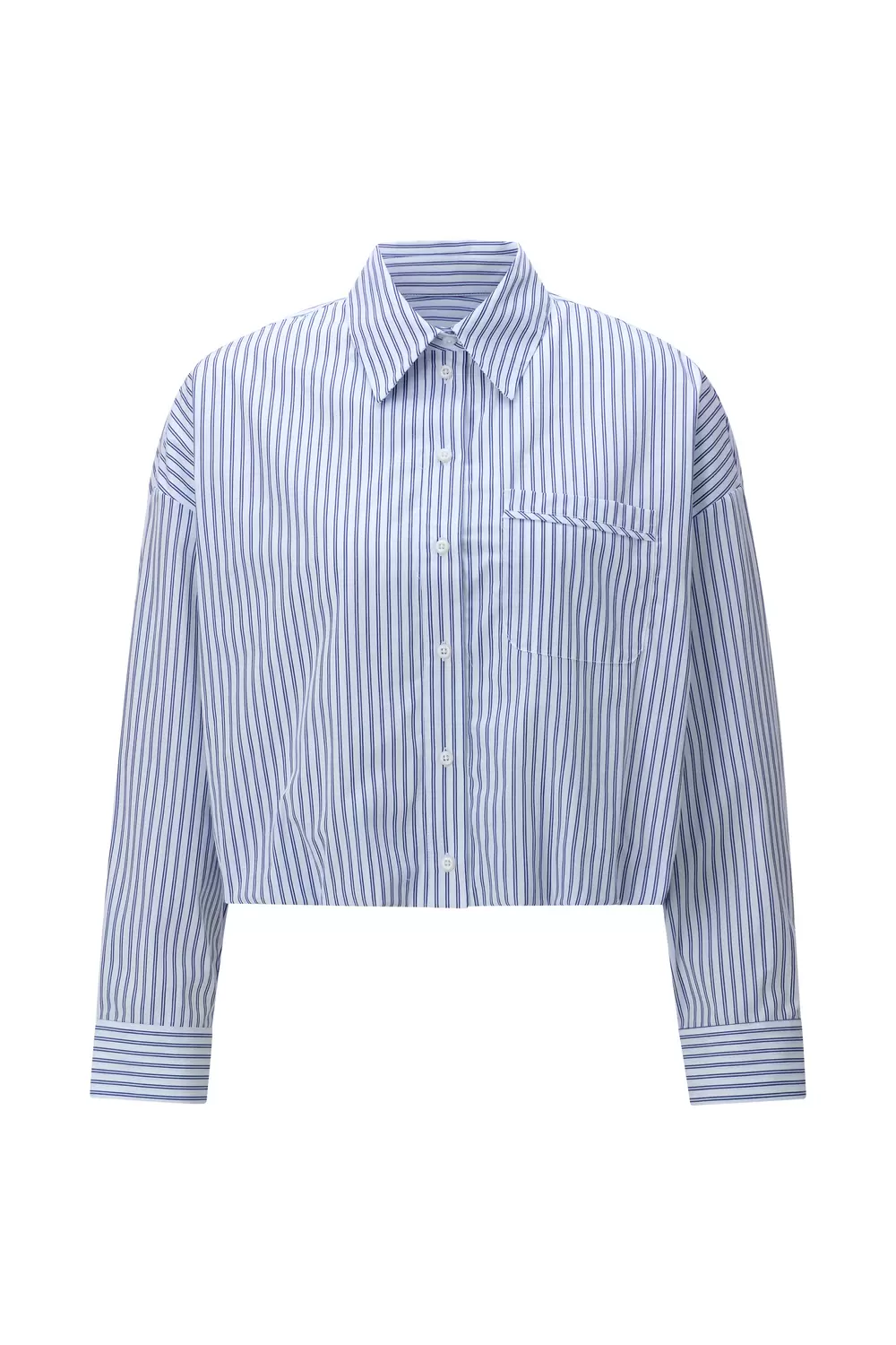 Cotton Striped Balloon Blouse female
