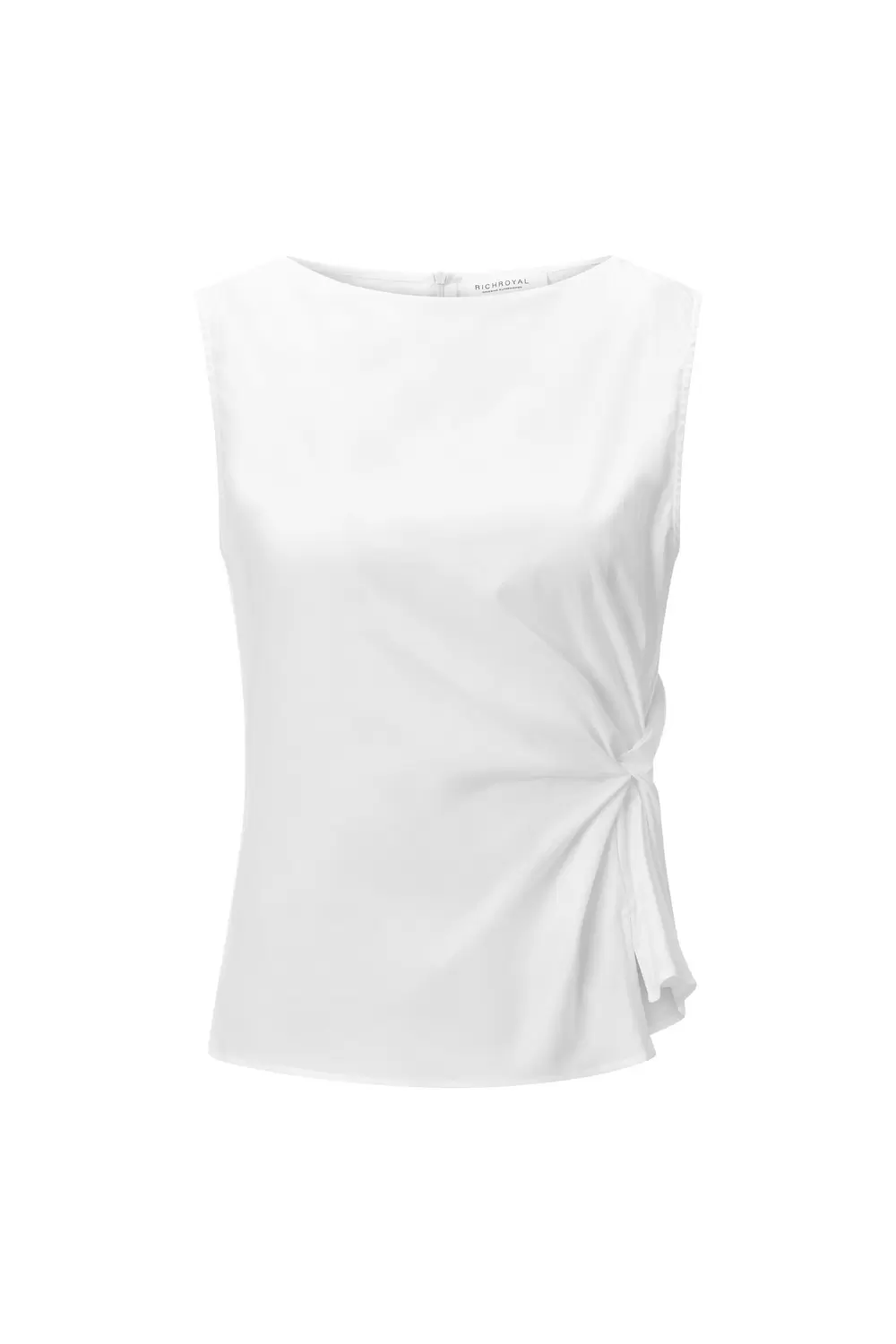 Cotton blouse with knotted detail female