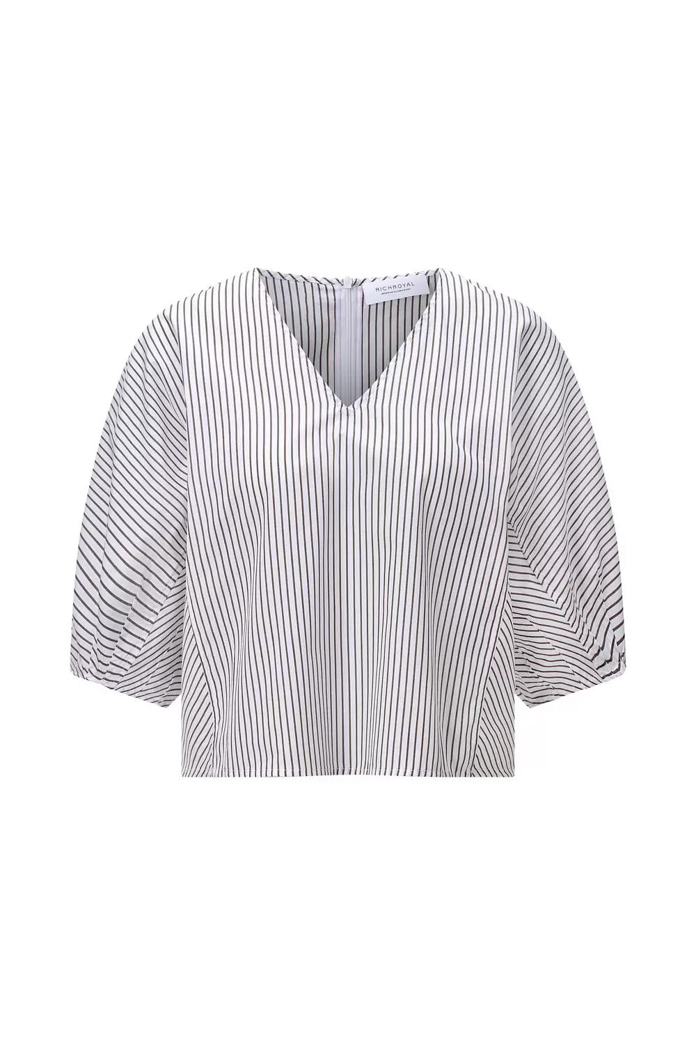 Short sleeve striped blouse