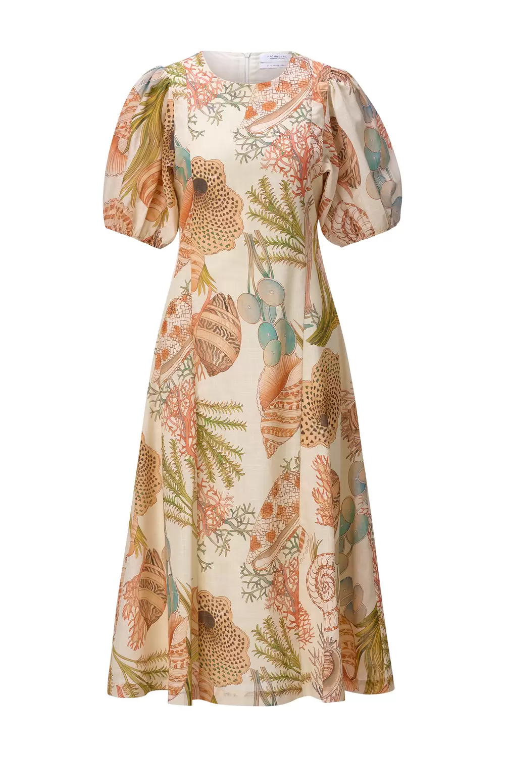Printed Summer Cotton Midi Dress female